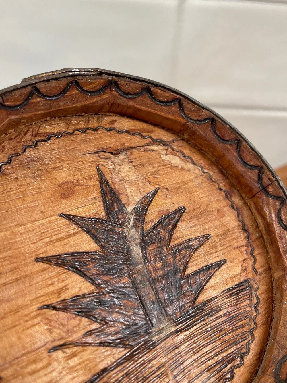 Old Miniature Wooden Tequila Barrel With Spout and Stand